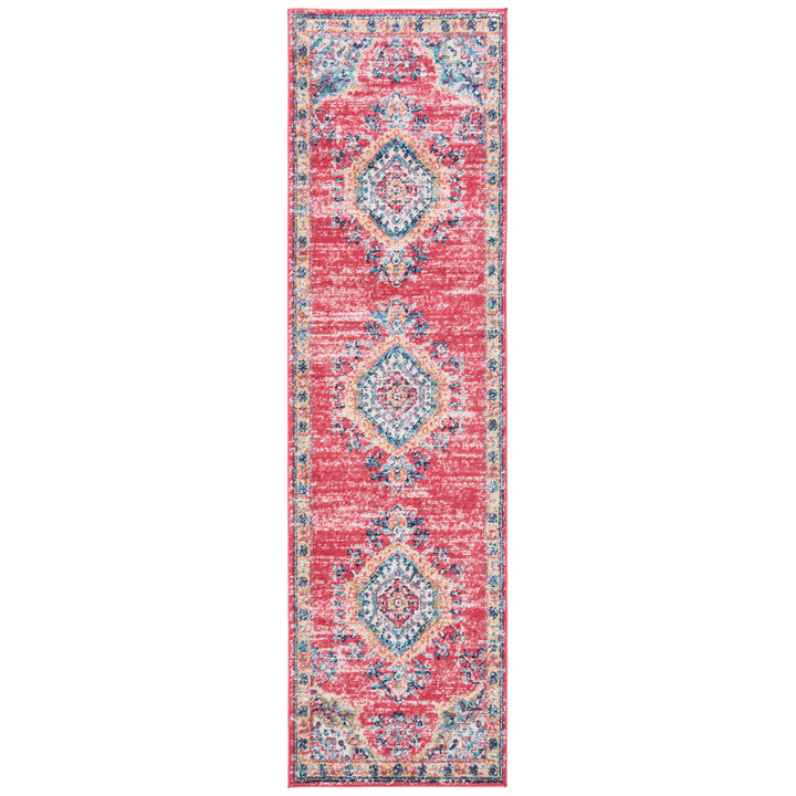 SAFAVIEH Madison MAD658P Orange / Light Blue Rug Image 5