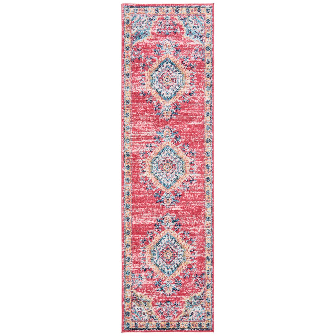 SAFAVIEH Madison MAD658P Orange / Light Blue Rug Image 1