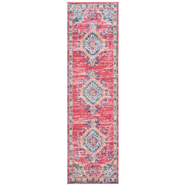 SAFAVIEH Madison MAD658P Orange / Light Blue Rug Image 1