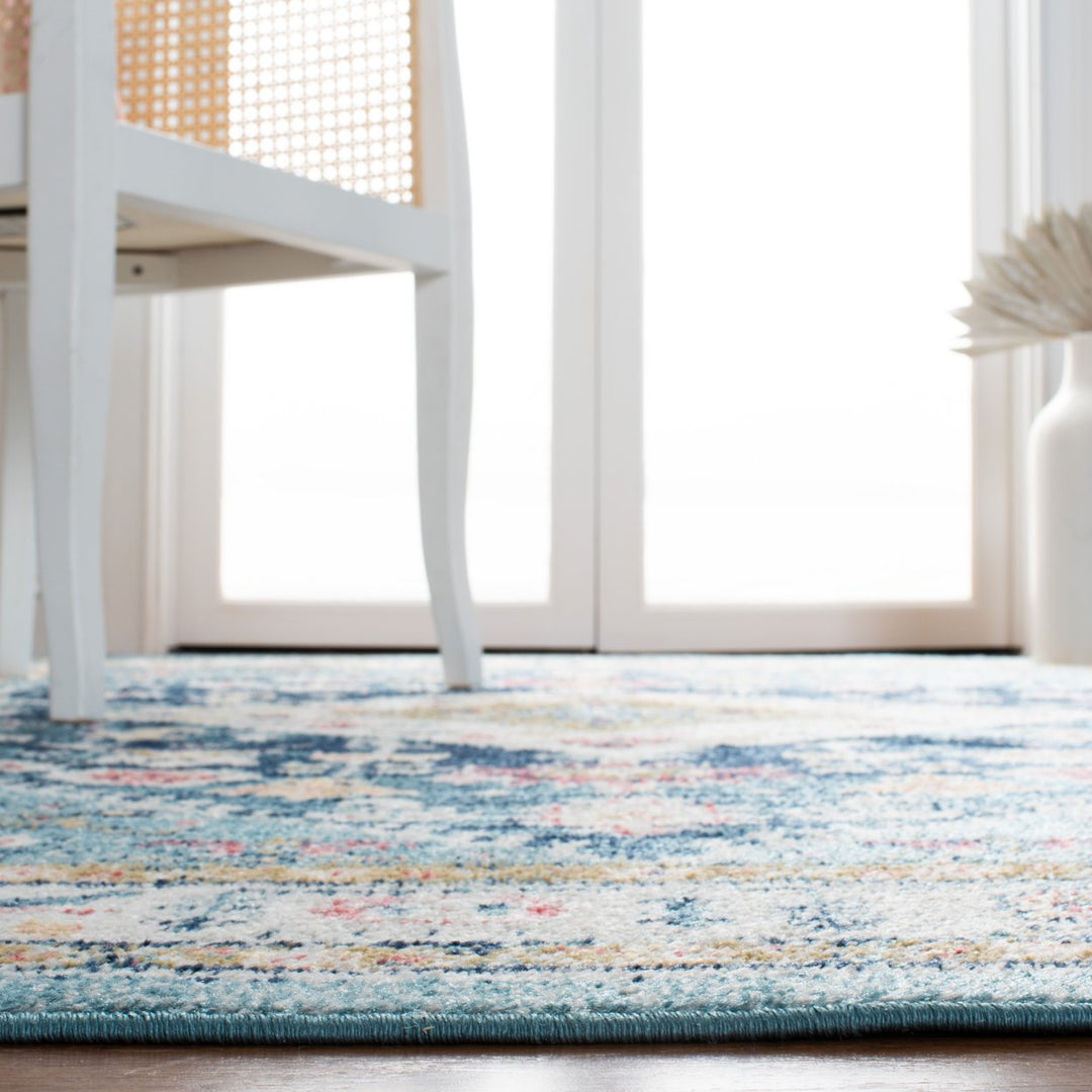 SAFAVIEH Madison Collection MAD670M Light Blue/Ivory Rug Image 7