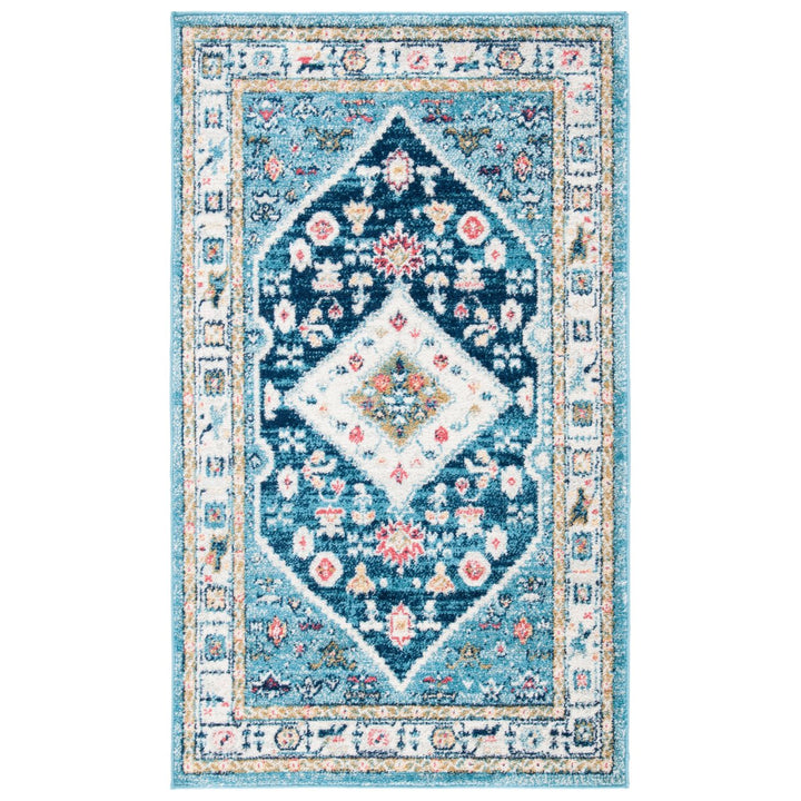 SAFAVIEH Madison Collection MAD670M Light Blue/Ivory Rug Image 9