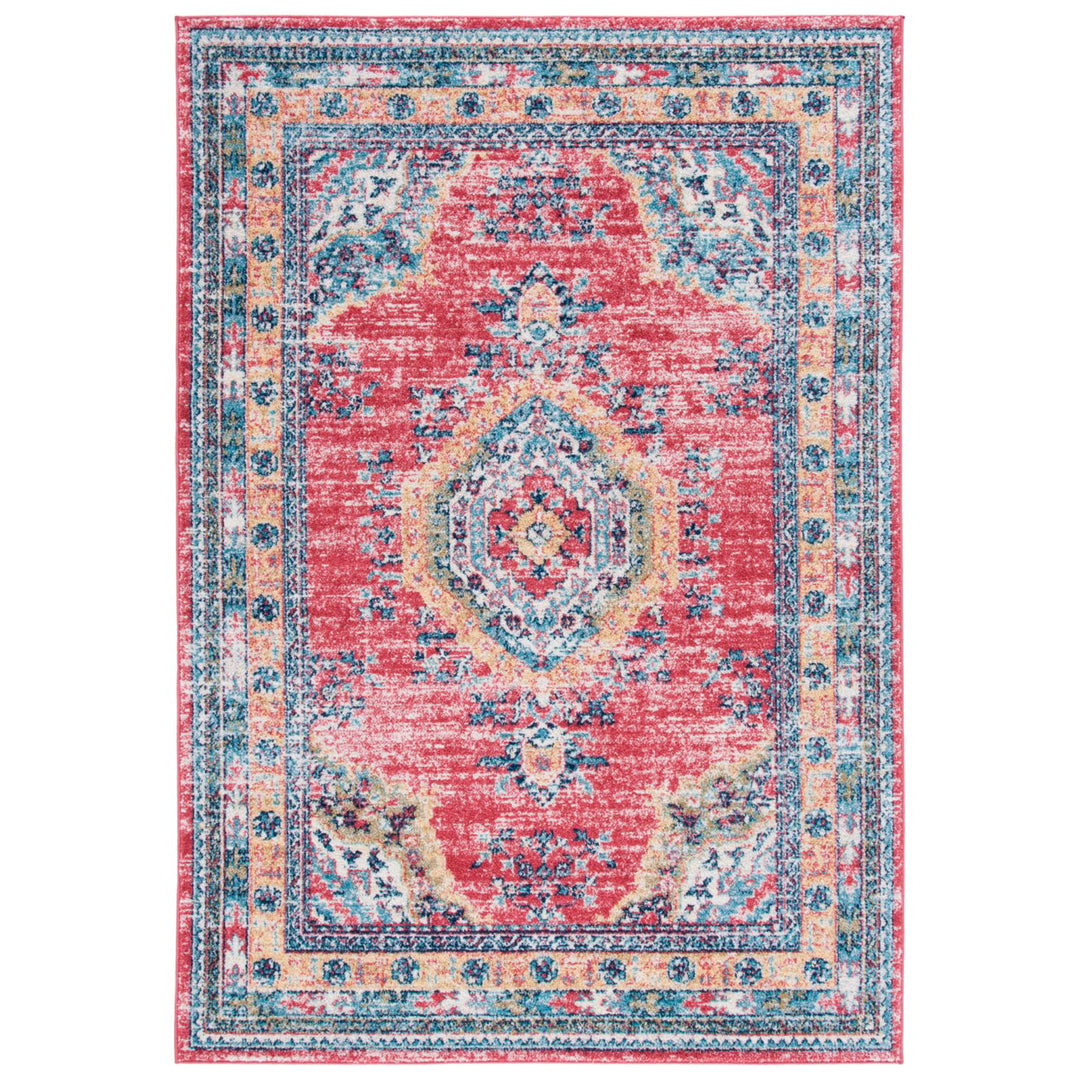 SAFAVIEH Madison MAD658P Orange / Light Blue Rug Image 1