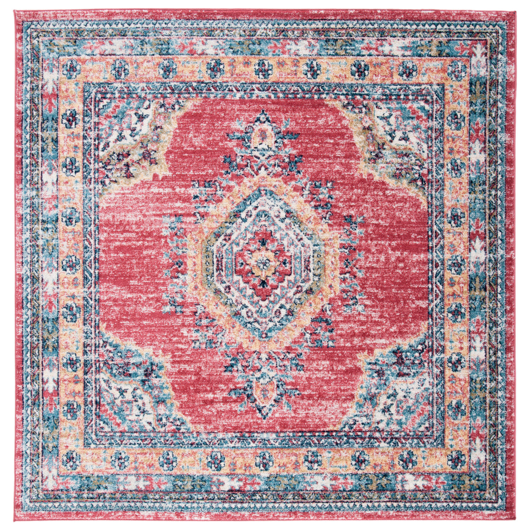 SAFAVIEH Madison MAD658P Orange / Light Blue Rug Image 10