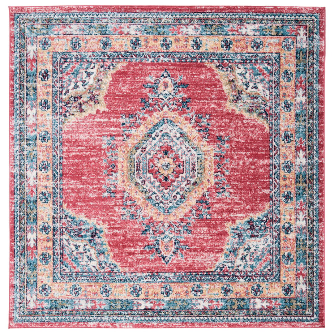 SAFAVIEH Madison MAD658P Orange / Light Blue Rug Image 1