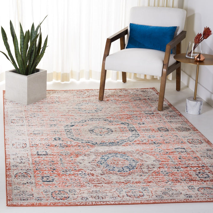 SAFAVIEH Madison Collection MAD821P Rust / Ivory Rug Image 1