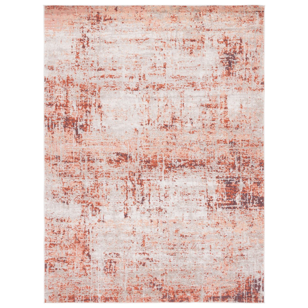 SAFAVIEH Madison Collection MAD819R Rust / Grey Rug Image 2