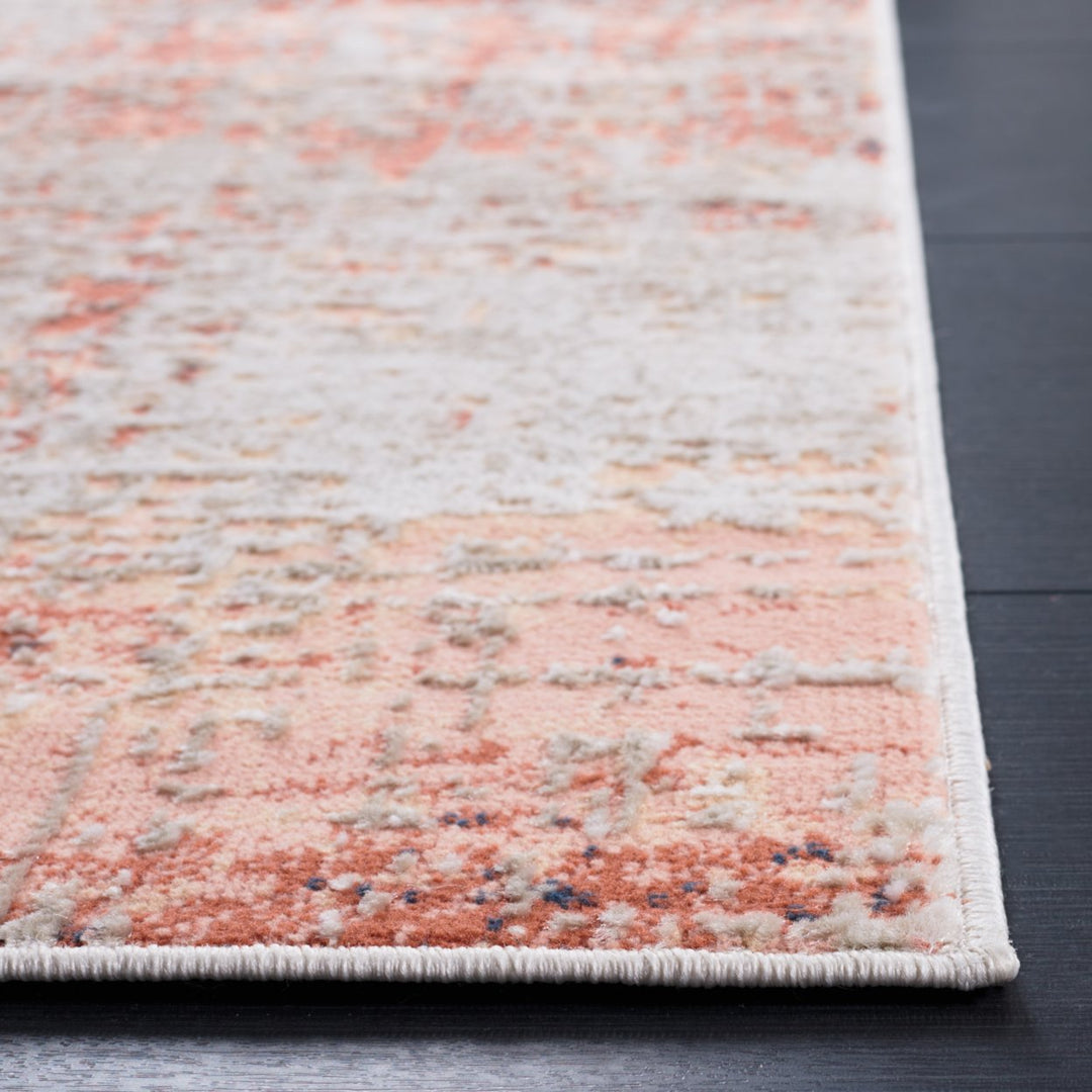 SAFAVIEH Madison Collection MAD819R Rust / Grey Rug Image 3