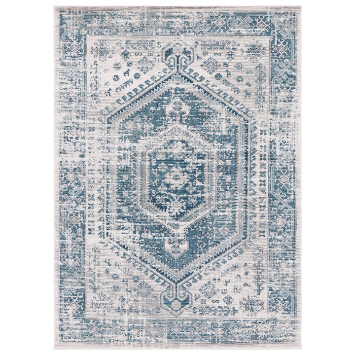 SAFAVIEH Madison Collection MAD864M Blue / Ivory Rug Image 1