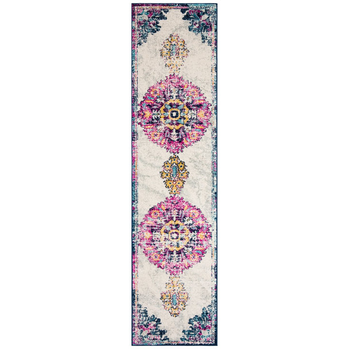 SAFAVIEH Madison Collection MAD913A Ivory / Fuchsia Rug Image 5