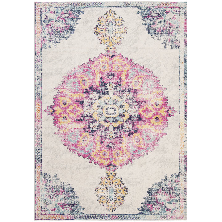 SAFAVIEH Madison Collection MAD913A Ivory / Fuchsia Rug Image 10