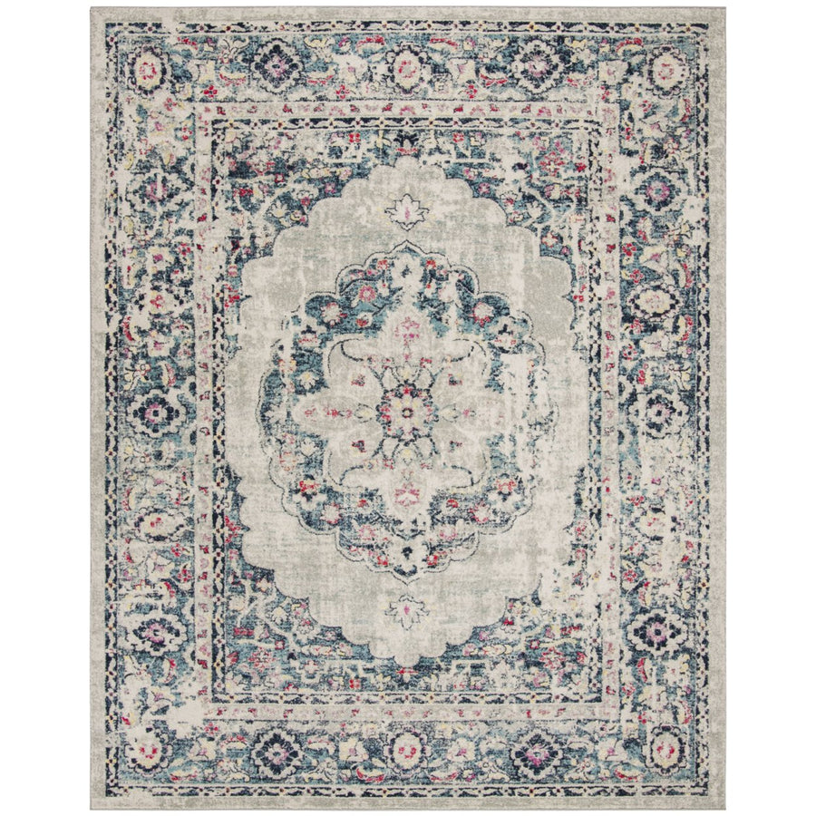 SAFAVIEH Madison Collection MAD931F Lt Grey / Fuchsia Rug Image 1