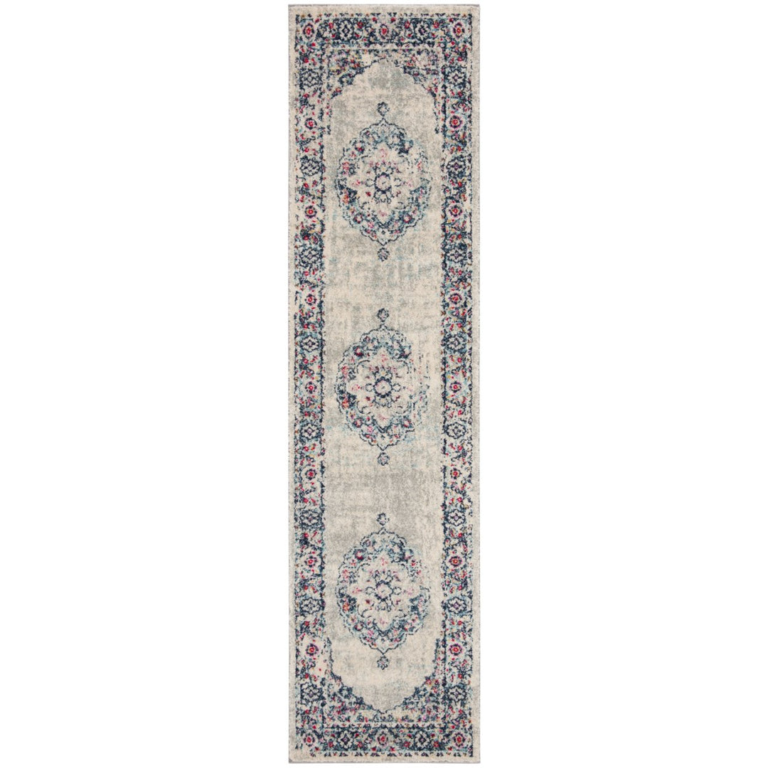 SAFAVIEH Madison Collection MAD931F Lt Grey / Fuchsia Rug Image 5