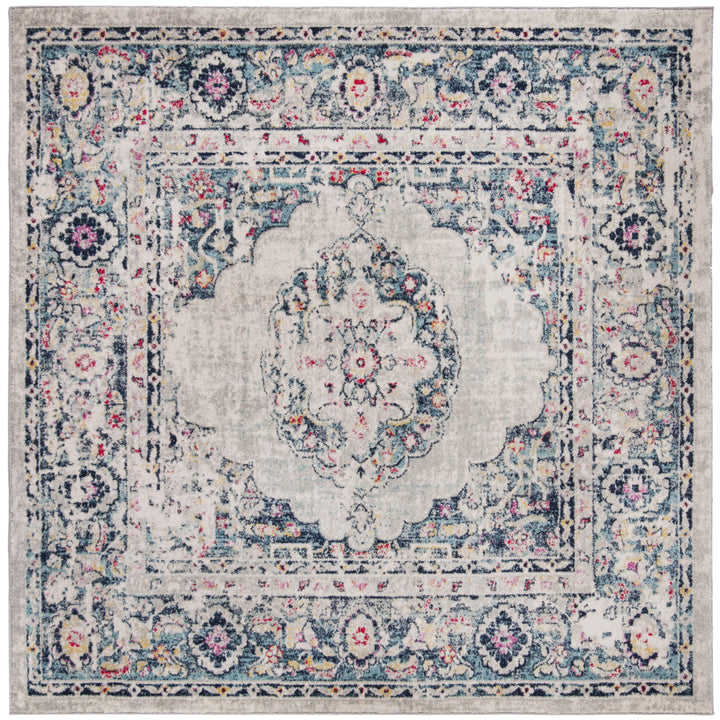 SAFAVIEH Madison Collection MAD931F Lt Grey / Fuchsia Rug Image 6