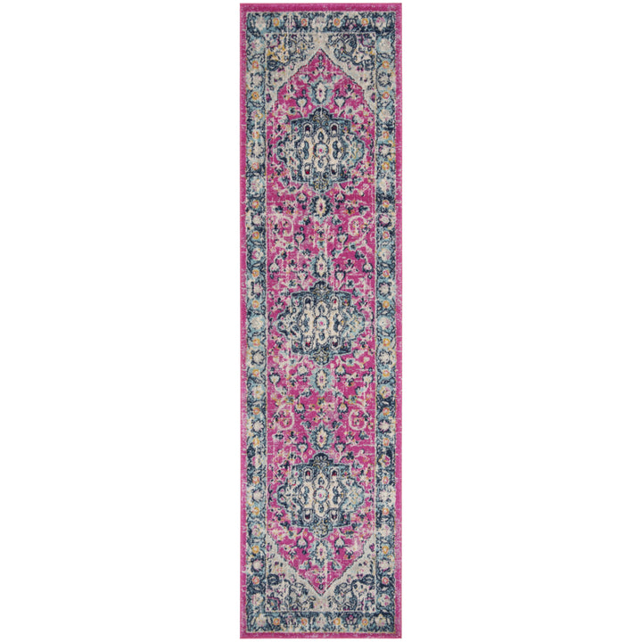 SAFAVIEH Madison Collection MAD930R Fuchsia / Aqua Rug Image 5