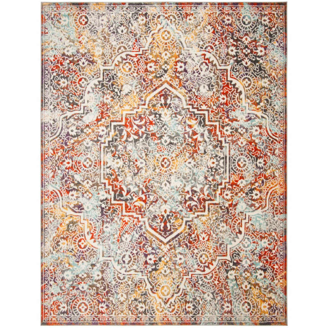 SAFAVIEH Madison Collection MAD946G Lt Grey / Lt Blue Rug Image 1