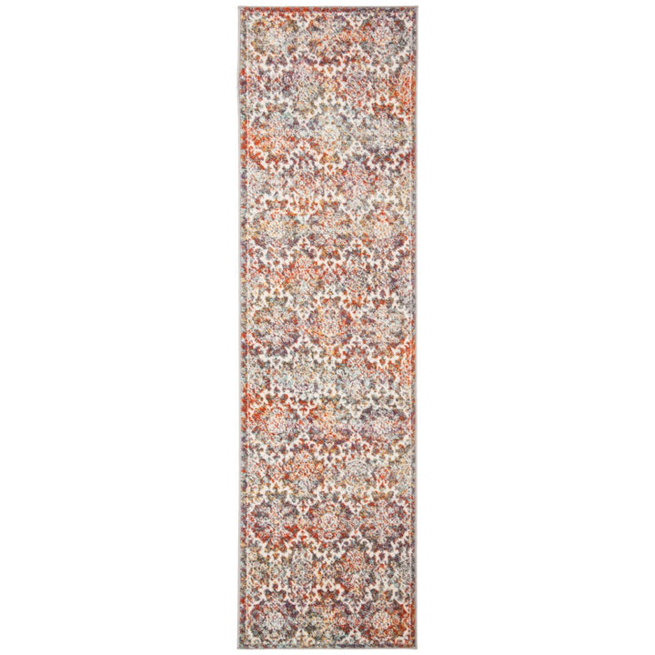 SAFAVIEH Madison Collection MAD945R Light Grey / Rust Rug Image 4