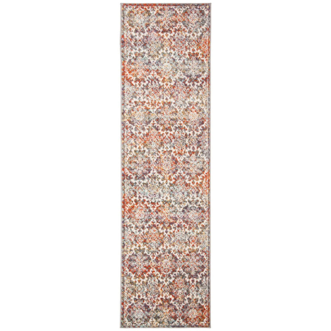 SAFAVIEH Madison Collection MAD945R Light Grey / Rust Rug Image 1