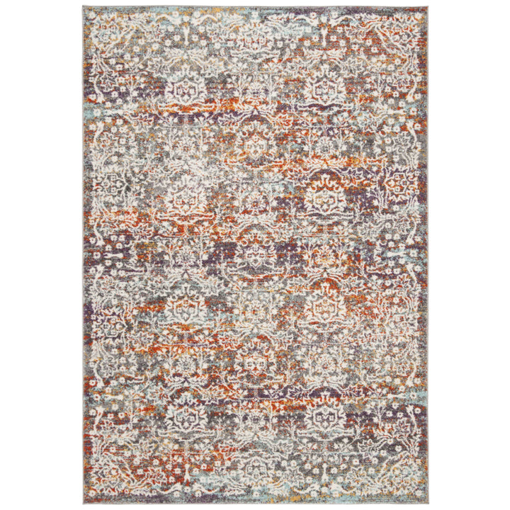 SAFAVIEH Madison Collection MAD944G Lt Grey / Lt Blue Rug Image 1