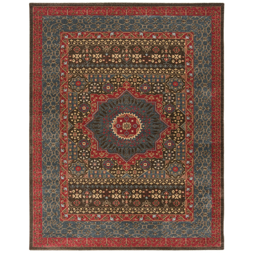 SAFAVIEH Mahal Collection MAH620C Navy / Red Rug Image 1