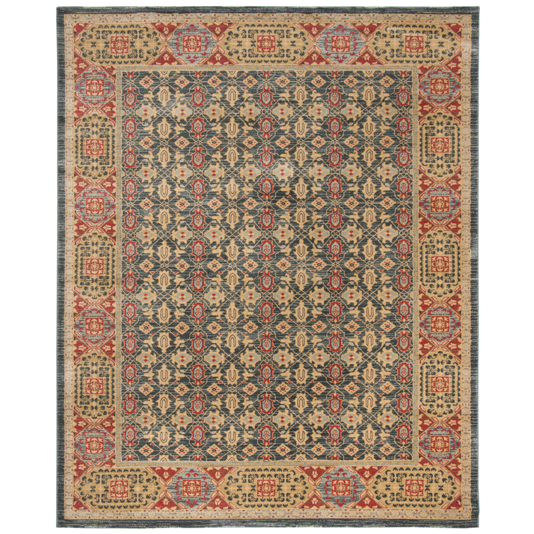 SAFAVIEH Mahal Collection MAH623K Light Blue / Red Rug Image 1