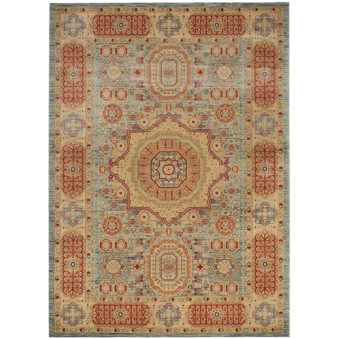 SAFAVIEH Mahal Collection MAH622C Navy / Red Rug Image 1