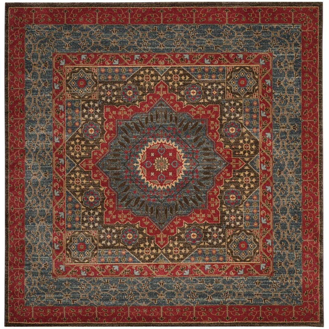 SAFAVIEH Mahal Collection MAH620C Navy / Red Rug Image 6