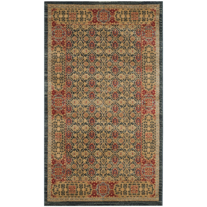 SAFAVIEH Mahal Collection MAH623K Light Blue / Red Rug Image 6