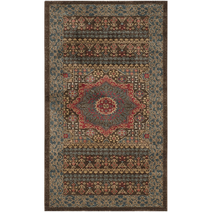 SAFAVIEH Mahal Collection MAH620C Navy / Red Rug Image 9