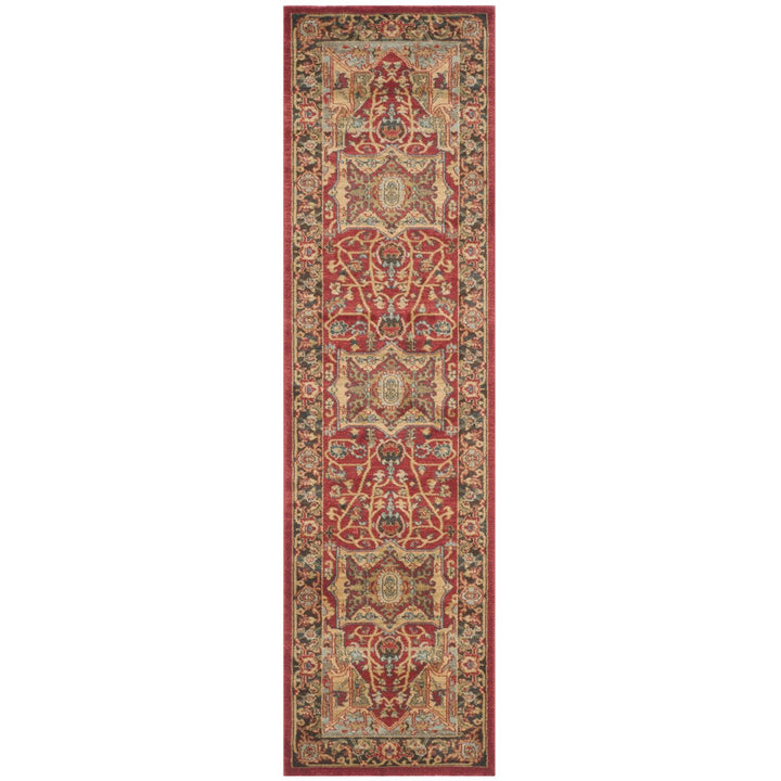 SAFAVIEH Mahal Collection MAH625B Natural / Navy Rug Image 5