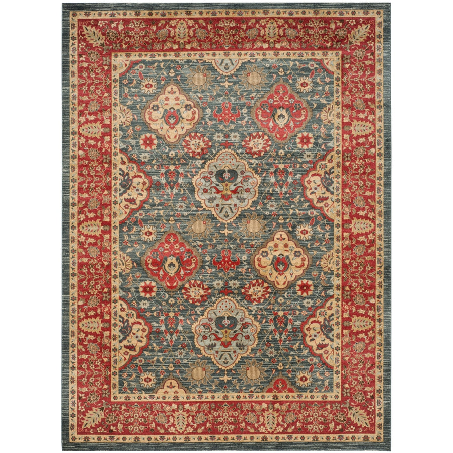 SAFAVIEH Mahal Collection MAH655C Navy / Red Rug Image 1