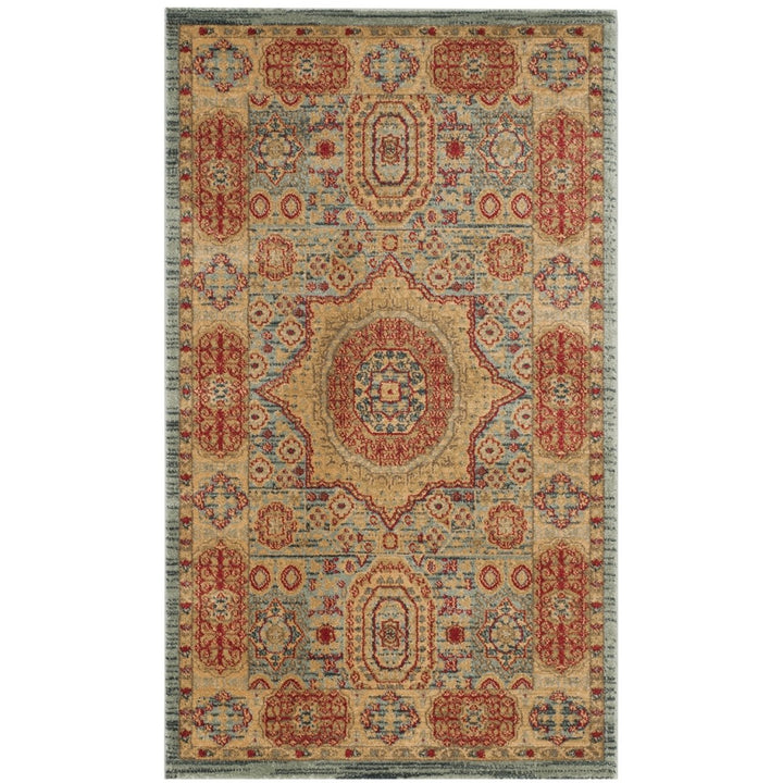 SAFAVIEH Mahal Collection MAH622C Navy / Red Rug Image 7