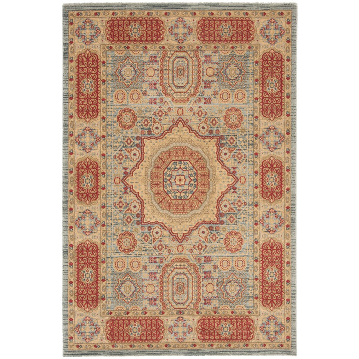 SAFAVIEH Mahal Collection MAH622C Navy / Red Rug Image 1