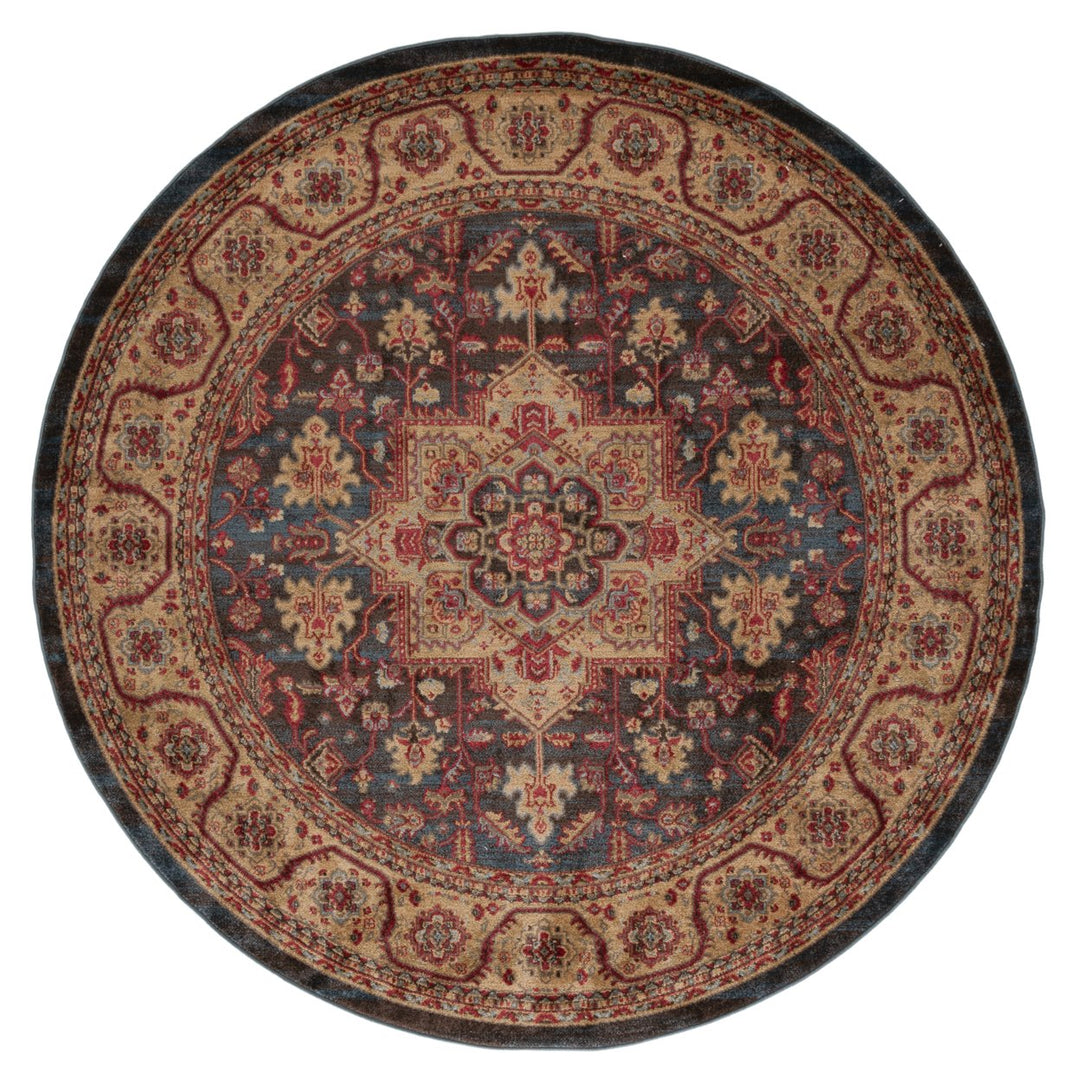 SAFAVIEH Mahal Collection MAH656E Navy / Natural Rug Image 1