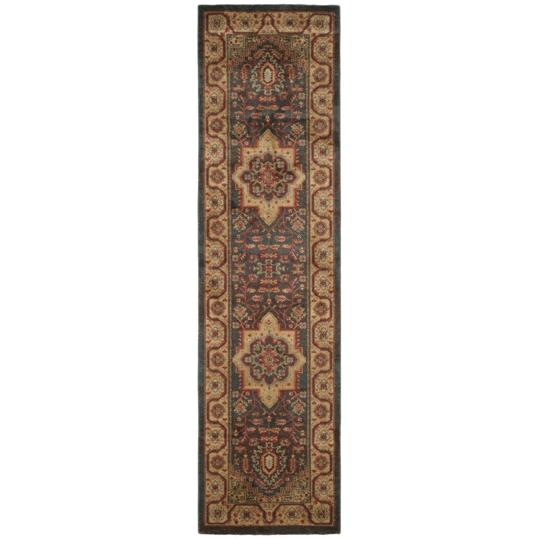 SAFAVIEH Mahal Collection MAH656E Navy / Natural Rug Image 5