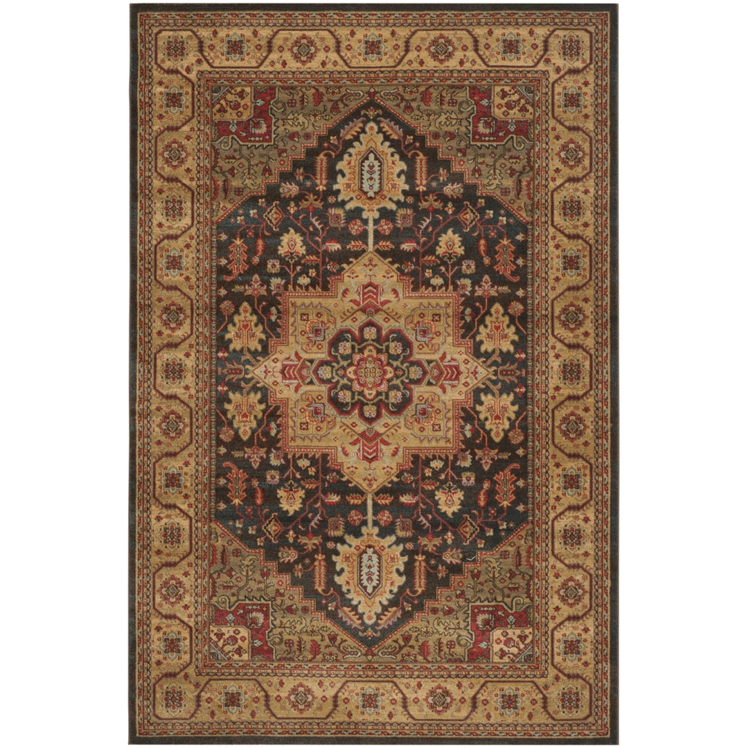 SAFAVIEH Mahal Collection MAH656E Navy / Natural Rug Image 7