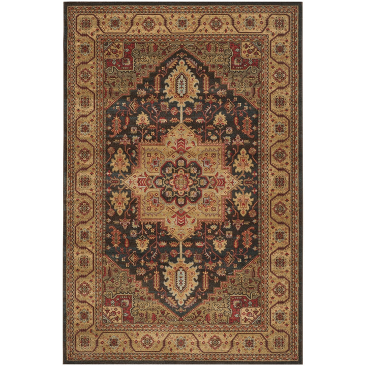 SAFAVIEH Mahal Collection MAH656E Navy / Natural Rug Image 7