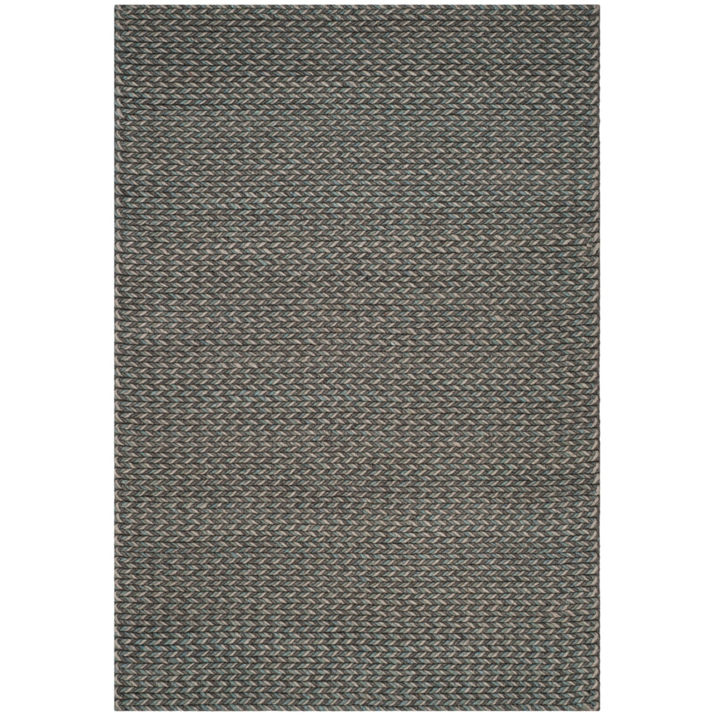 SAFAVIEH Manhattan MAN258C Handmade Turquoise / Grey Rug Image 2