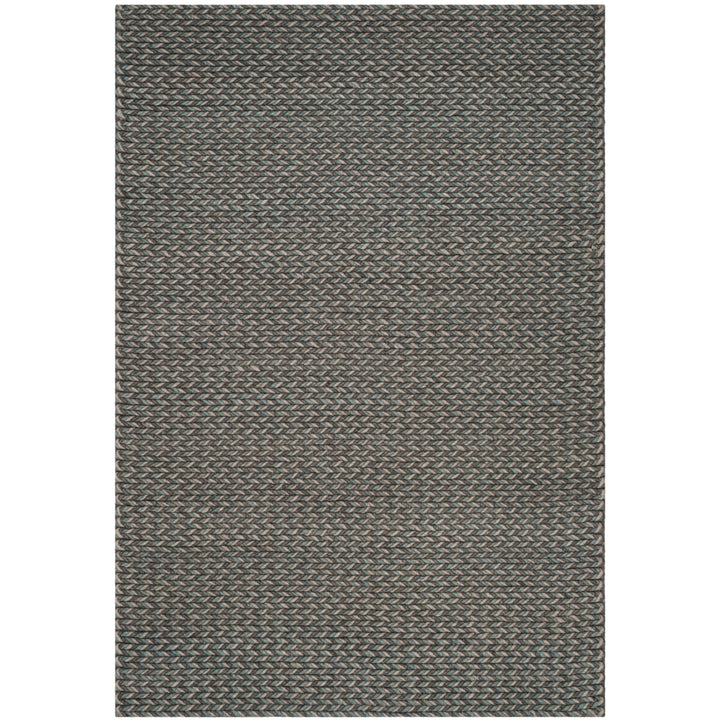 SAFAVIEH Manhattan MAN258C Handmade Turquoise / Grey Rug Image 2