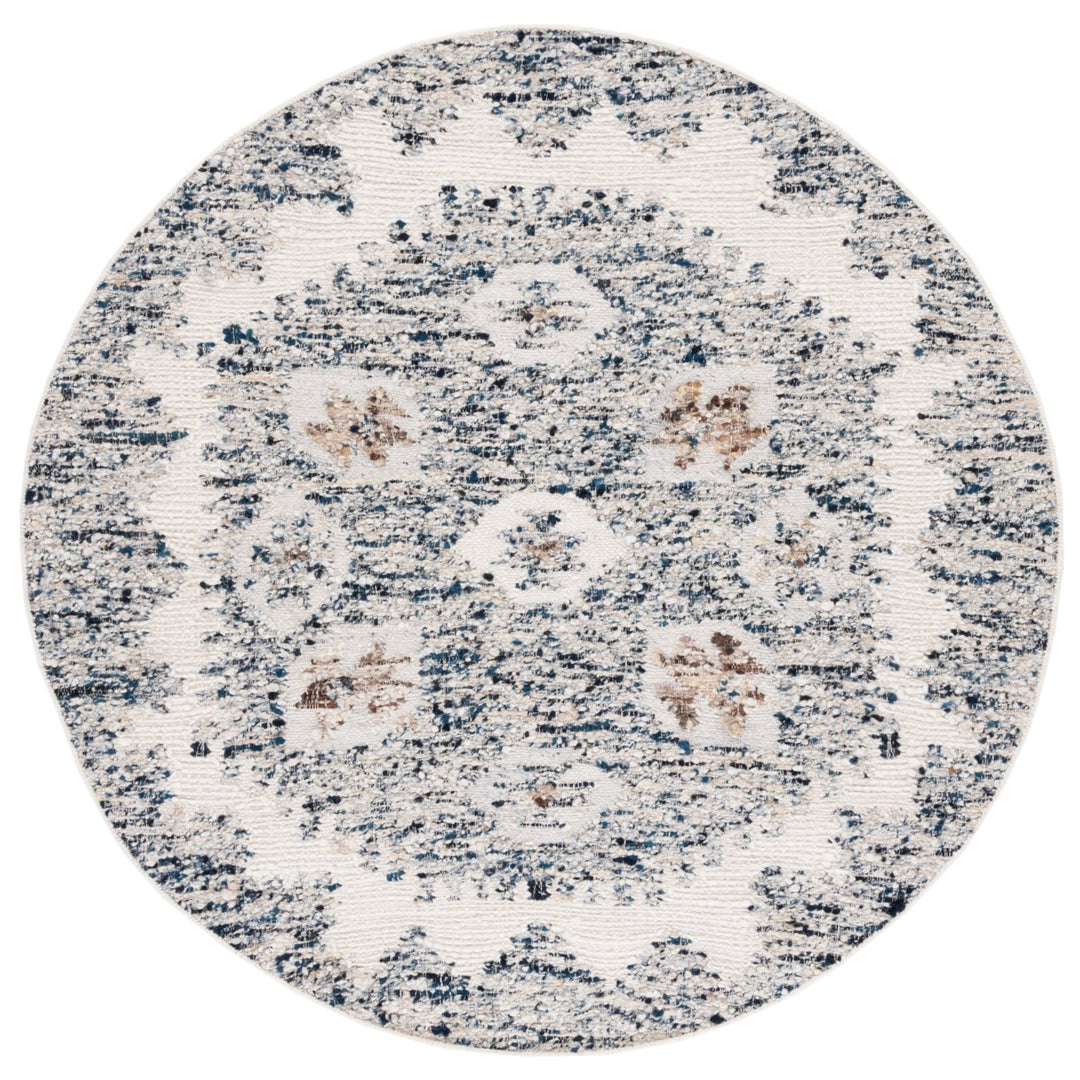 SAFAVIEH Manhattan MAN351A Handwoven Ivory / Blue Rug Image 1