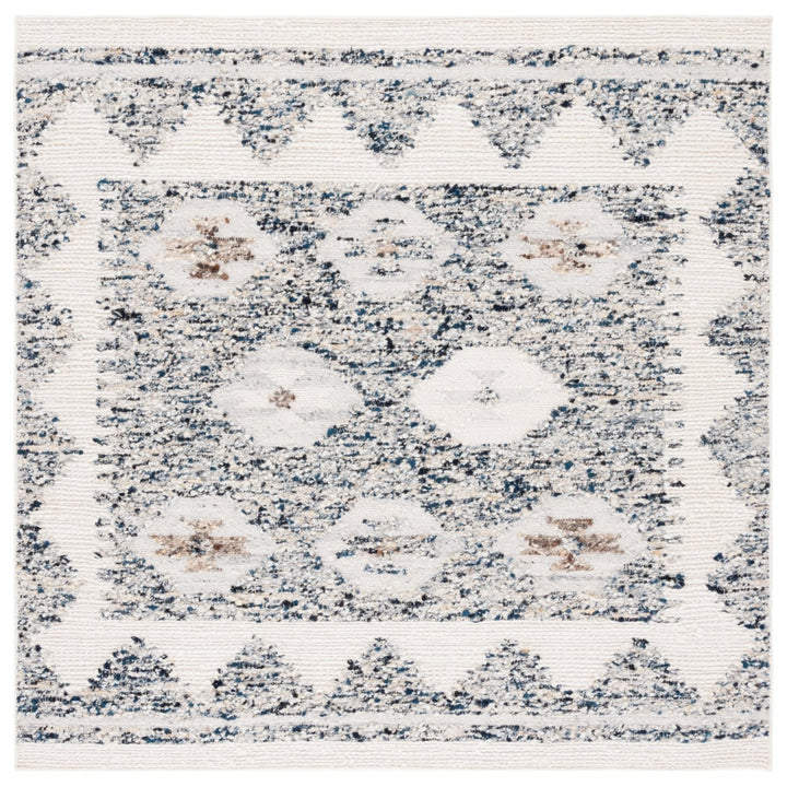 SAFAVIEH Manhattan MAN351A Handwoven Ivory / Blue Rug Image 1