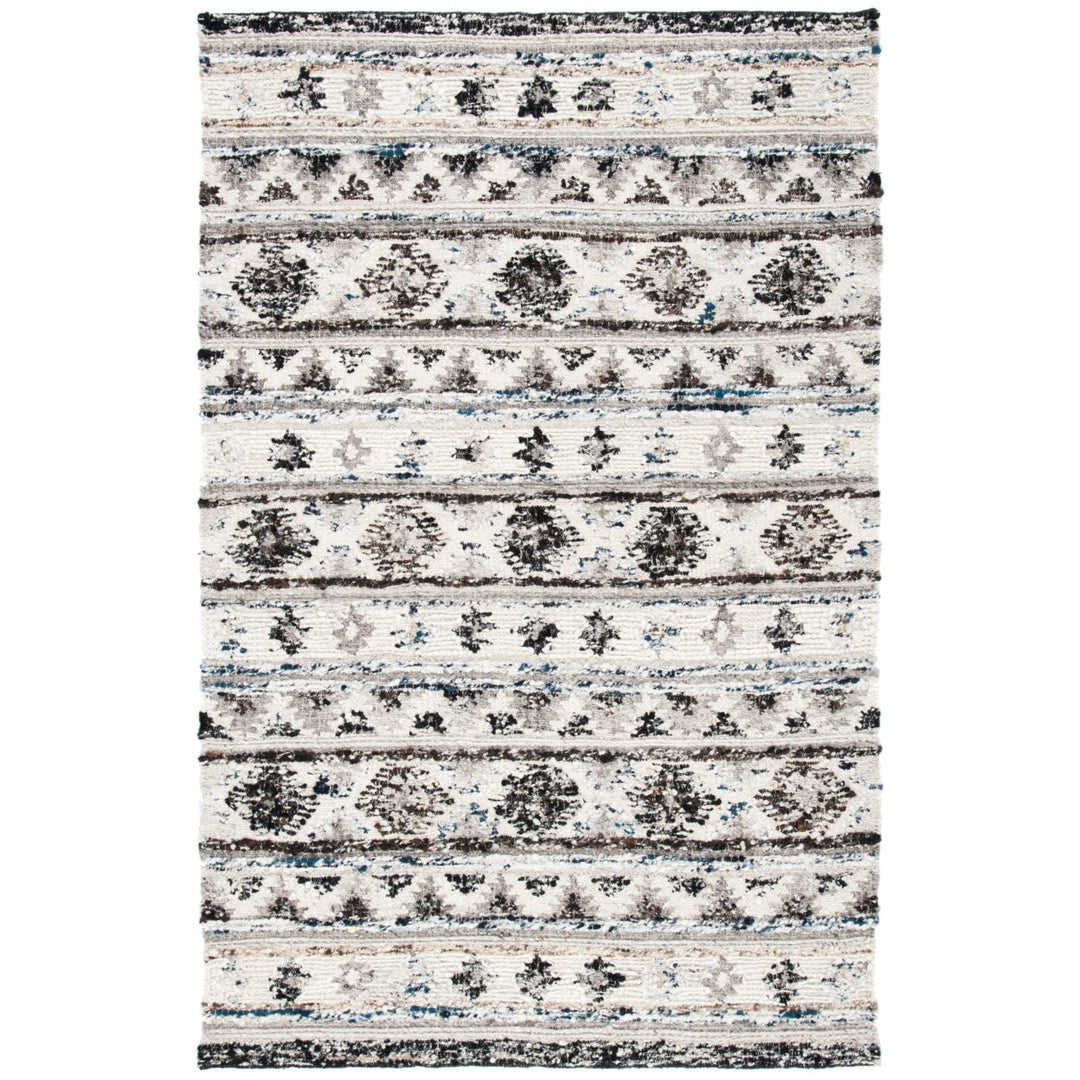 SAFAVIEH Manhattan MAN353A Handwoven Ivory / Black Rug Image 10