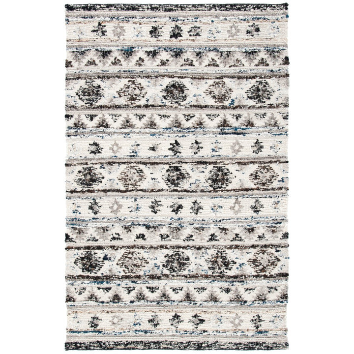 SAFAVIEH Manhattan MAN353A Handwoven Ivory / Black Rug Image 1