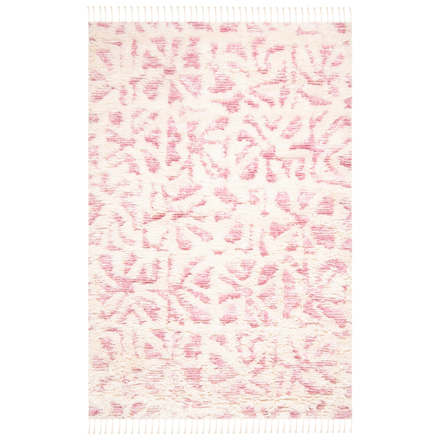 SAFAVIEH Manhattan MAN460R Hand-knotted Ivory / Pink Rug Image 1