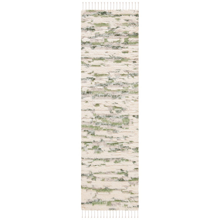 SAFAVIEH Manhattan MAN459Y Hand-knotted Ivory / Green Rug Image 1