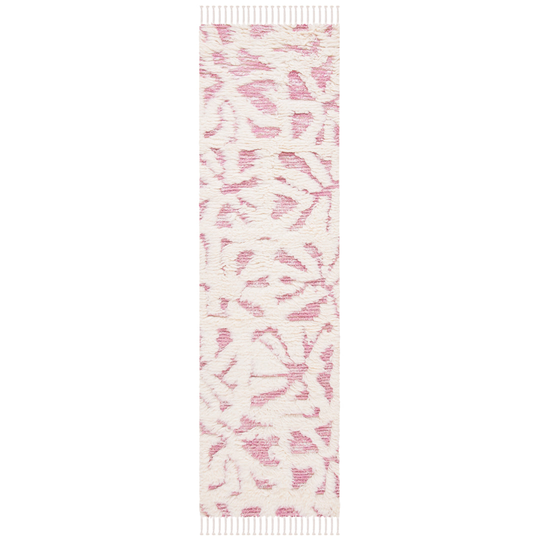 SAFAVIEH Manhattan MAN460R Hand-knotted Ivory / Pink Rug Image 3
