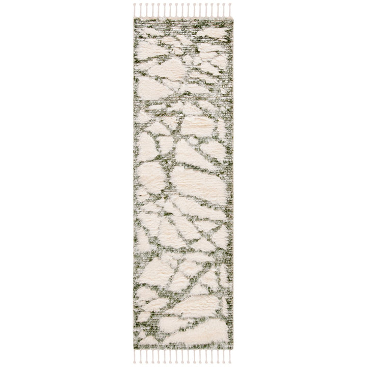 SAFAVIEH Manhattan MAN463W Hand-knotted Ivory / Sage Rug Image 1