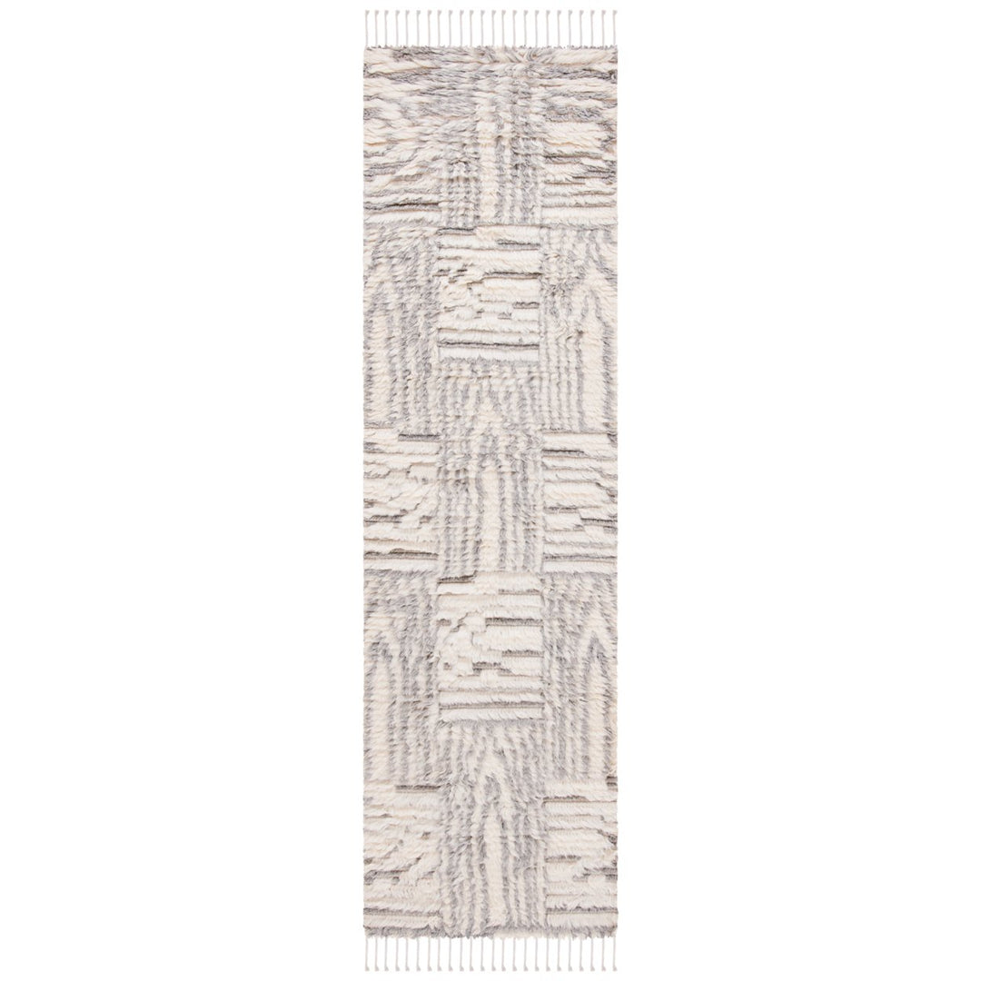 SAFAVIEH Manhattan MAN464F Hand-knotted Ivory / Grey Rug Image 1