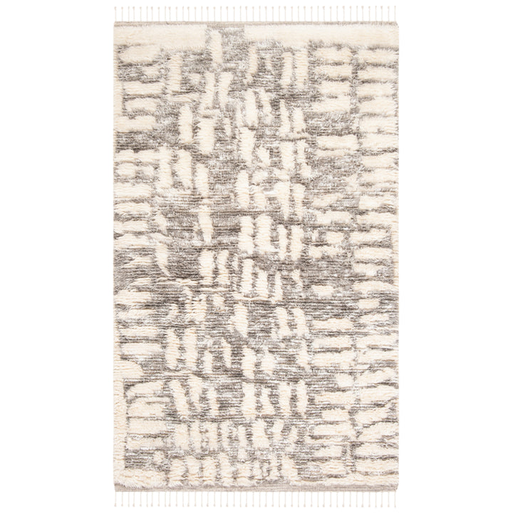 SAFAVIEH Manhattan MAN469F Hand-knotted Ivory / Grey Rug Image 1