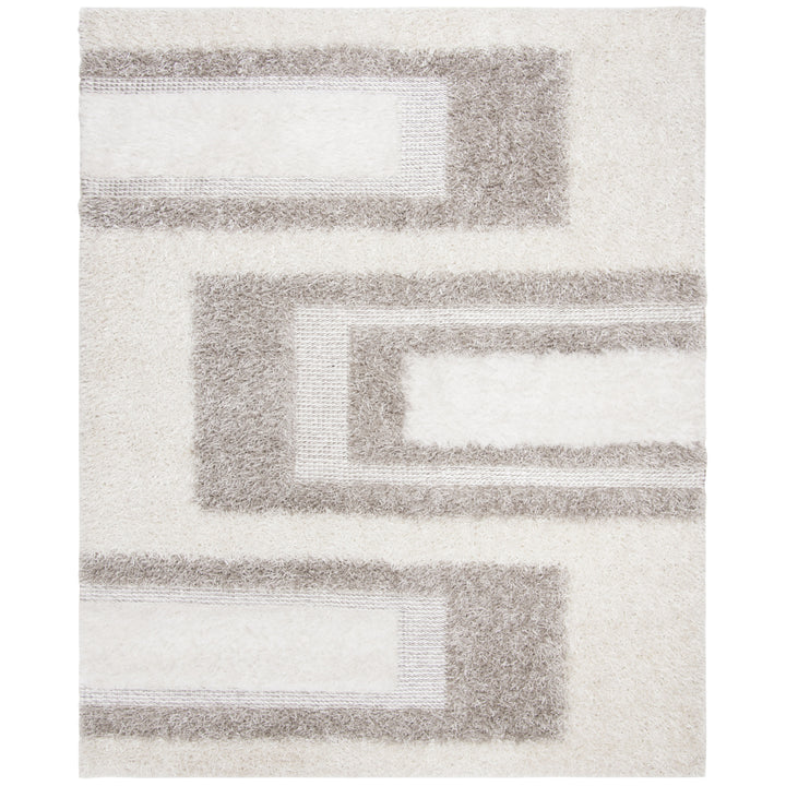 SAFAVIEH Manhattan MAN522A Handmade White / Grey Rug Image 5