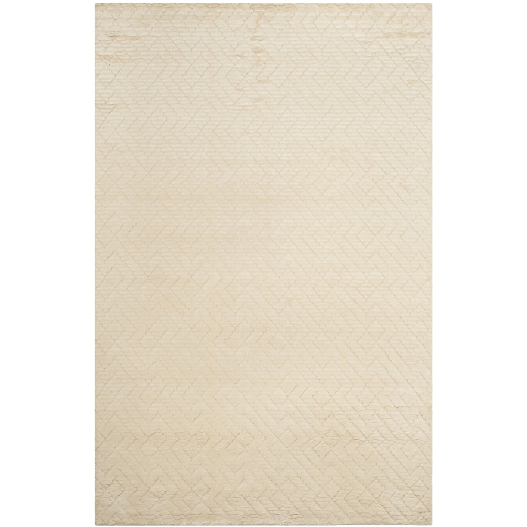 SAFAVIEH Manhattan Shag MAN911A Handmade Ivory Rug Image 2